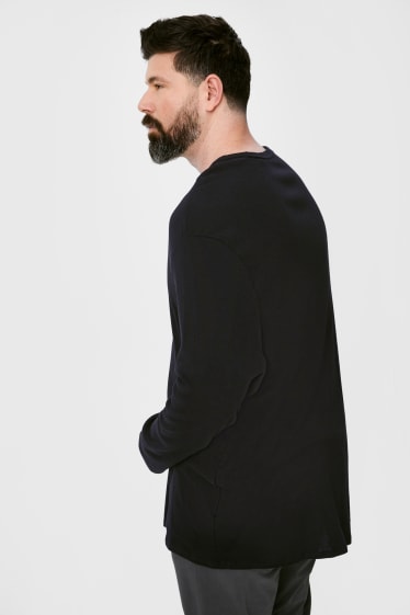 Bărbați - Tricou cu mânecă lungă - negru