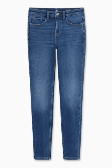 Dames - Skinny jeans - thermojeans - jeansblauw