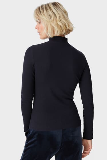 Women - Basic long sleeve top - dark blue