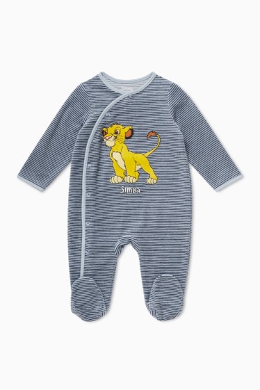 Niemowlęta - Król Lew - piżama niemowlęca - w paski - niebieski / ciemnoniebieski