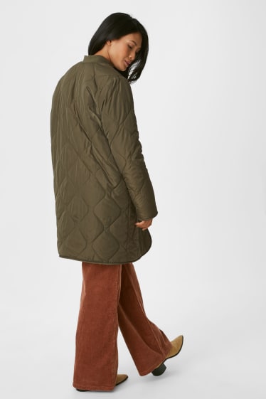Women - Reversible quilted coat - khaki