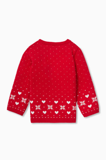 Babies - Minnie Mouse - baby Christmas jumper - red