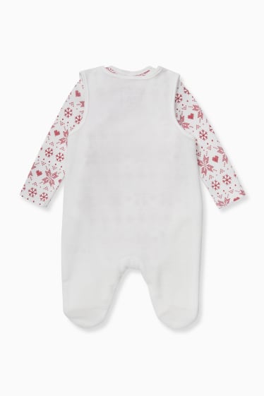 Baby Girls - Christmas romper set - 2 piece - white