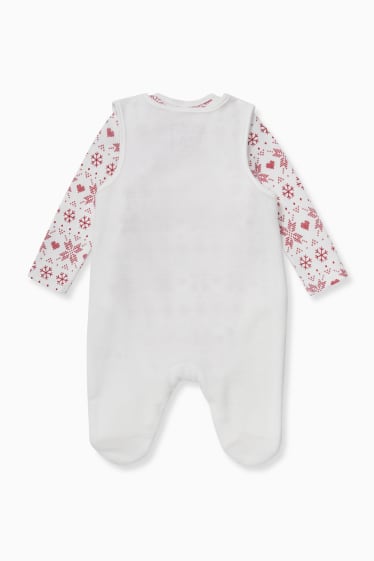 Babies - Christmas romper set - 2 piece - white