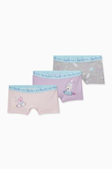 Kinderen: meisjes - Set van 3 - Peppa Pig - boxershort - grijs / roze