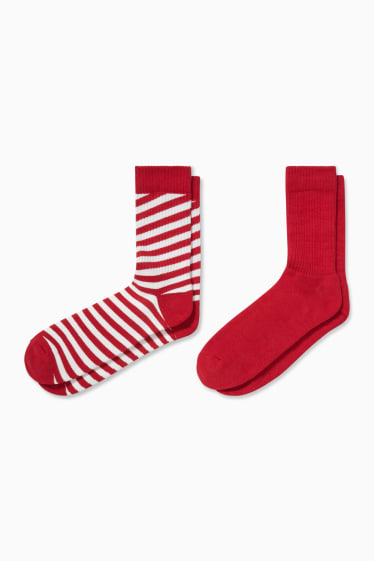 Men - CLOCKHOUSE - multipack of 2 - Christmas socks - red
