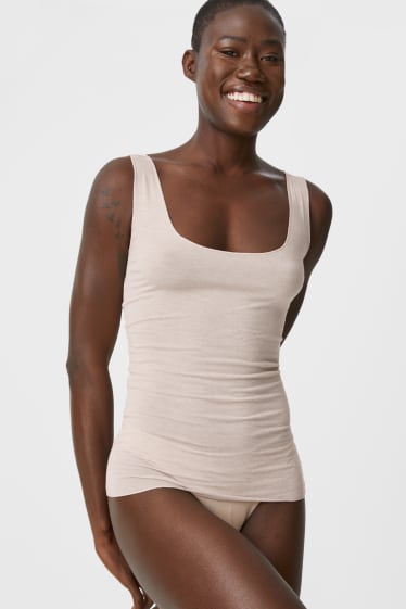 Women - Cashmere blend camisole - gray-brown