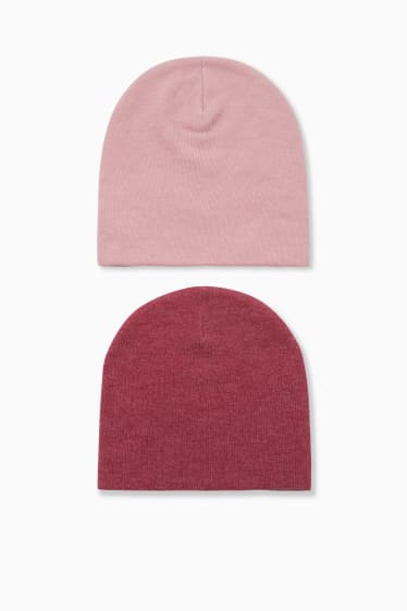 Children - Multipack of 2 - hat - pink / rose