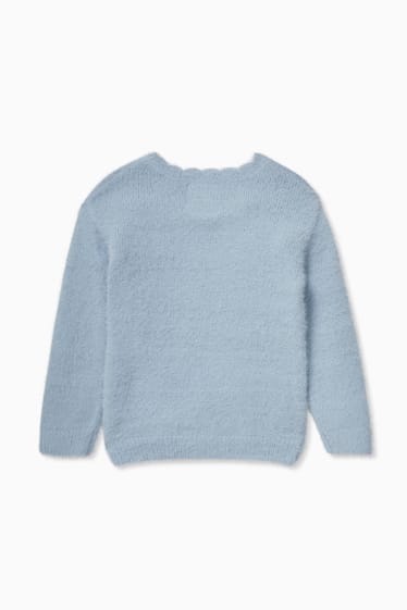 Dzieci - Kraina Lodu - sweter - efekt połysku - jasnoniebieski