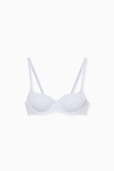 Donna - Reggiseno con ferretti - FULL COVERAGE - imbottito - bianco