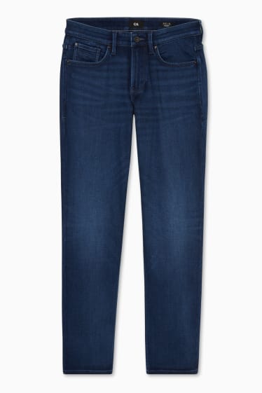 Men - Straight jeans - thermal jeans - jog denim - recycled - denim-dark blue