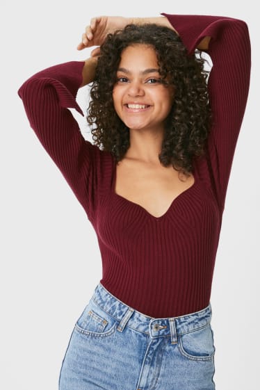 Teens & young adults - CLOCKHOUSE - jumper - dark red