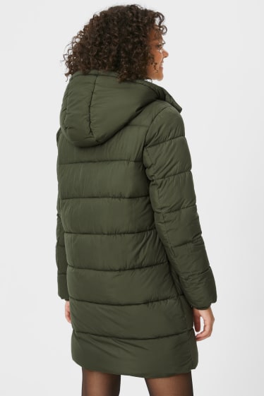 Teens & young adults - CLOCKHOUSE - quilted coat with hood - khaki