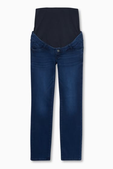 Dámské - Termo těhotenské džíny - slim jeans - džíny - tmavomodré