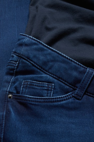 Dames - Thermo-zwangerschapsjeans - slim jeans - jeansdonkerblauw