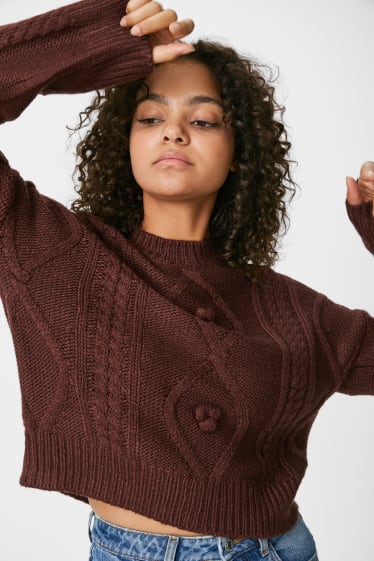 Women - CLOCKHOUSE - jumper - dark brown