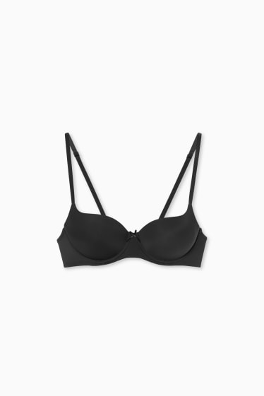 Women - Underwire bra - FULL COVERAGE - padded - black