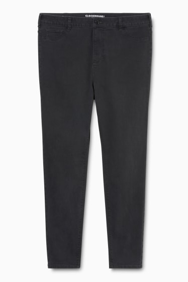 Dámské - CLOCKHOUSE - super skinny jeans - high waist - černá