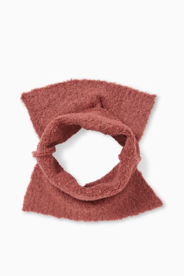 Women - Bouclé snood - bordeaux