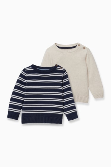 Babies - Multipack of 2 - baby jumper - beige / blue