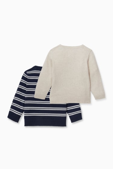 Babies - Multipack of 2 - baby jumper - beige / blue