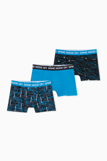 Children - Multipack of 3 - boxer shorts - blue / dark blue