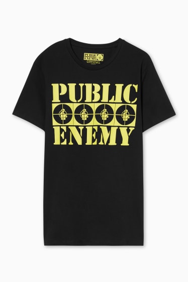 Hommes - CLOCKHOUSE - T-shirt - Public Enemy - noir