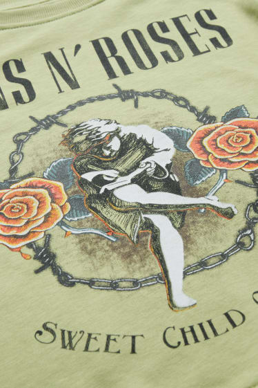 Dames - CLOCKHOUSE - sweatshirt - Guns N' Roses - lichtgroen