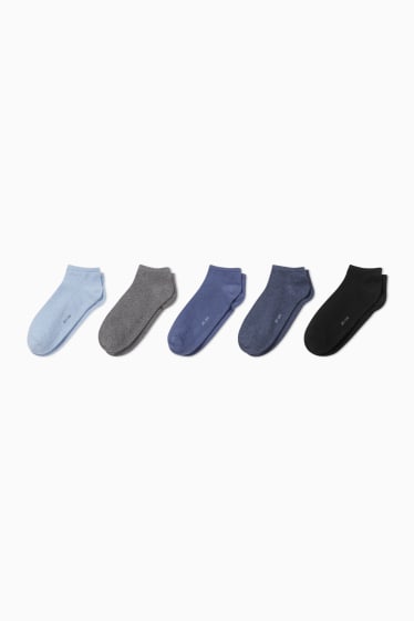 Mujer - Pack de 5 - calcetines tobilleros - azul / azul oscuro