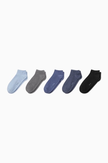 Donna - Confezione da 5 - calzini corti - blu / blu scuro