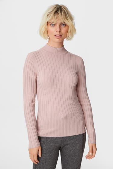 Damen - Basic-Pullover - rosa