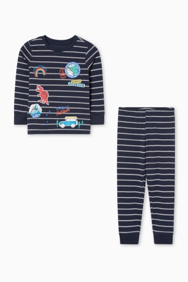 Children - Pyjamas - 2 piece - striped - dark blue