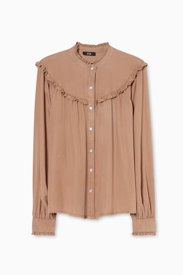 Women - Blouse - light brown