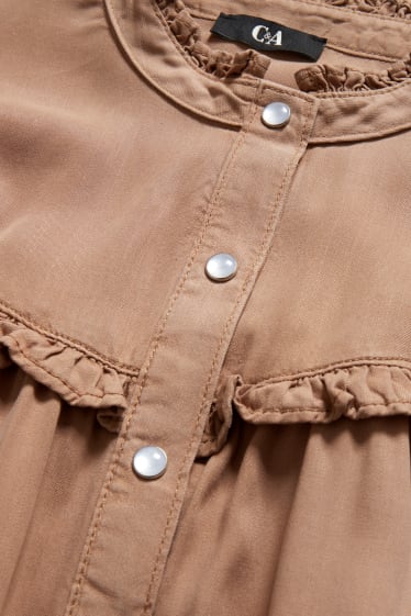 Women - Blouse - light brown