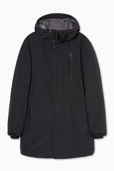 Men - Parka with hood - black