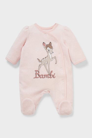 Babies - Bambi - baby sleepsuit - polka dot - rose
