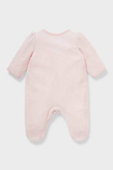 Babies - Bambi - baby sleepsuit - polka dot - rose
