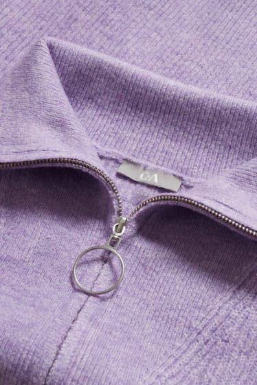 Damen - Pullover  - violett-melange