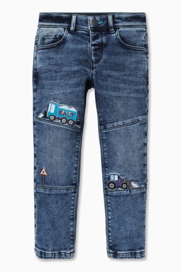 Kinderen - Straight jeans - thermojeans - jeansblauw
