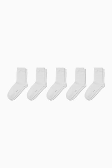 Femmes - Lot de 5 paires - chaussettes - blanc