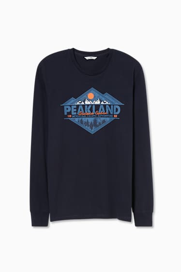 Men - Long sleeve top - dark blue