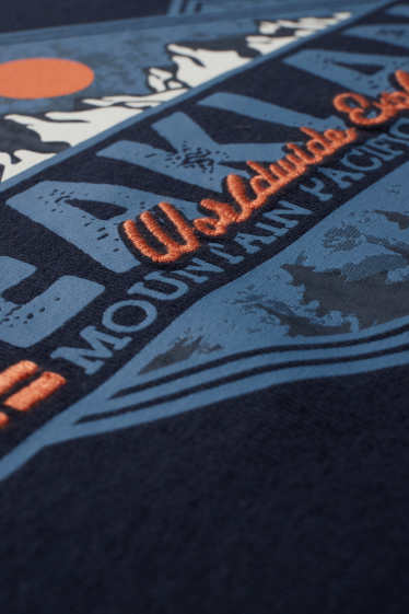 Men - Long sleeve top - dark blue