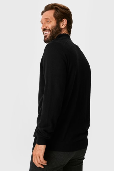 Uomo - Cardigan di cashmere - nero