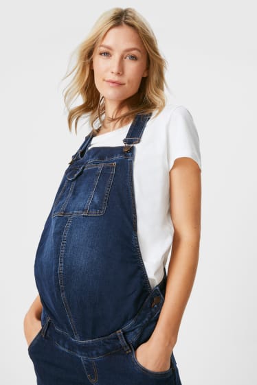 Dames - Zwangerschapsjeans - korte broek - jeansblauwgrijs
