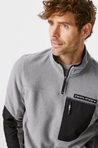 Men - Fleece jumper - THERMOLITE® - light gray-melange
