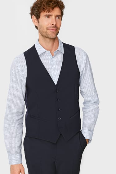 Men - Mix-and-match waistcoat - slim fit - Flex - new wool blend - LYCRA® - dark blue