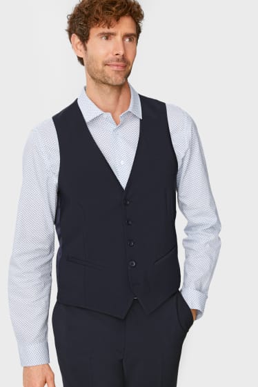 Hommes - Veste de costume - slim fit - Flex - laine mélangée - LYCRA® - bleu foncé