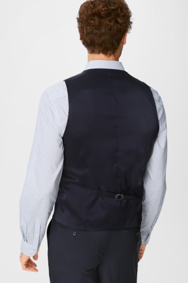 Heren - Gilet uit het combi-systeem - slim fit - Flex - mix van scheerwol - LYCRA® - donkerblauw