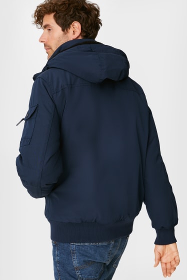 Heren - Blouson met capuchon - donkerblauw