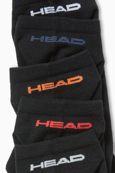 Hombre - HEAD - pack de 5 - calcetines tobilleros - negro